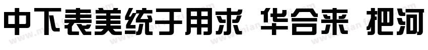 DFZongYi Std W5手机版字体转换